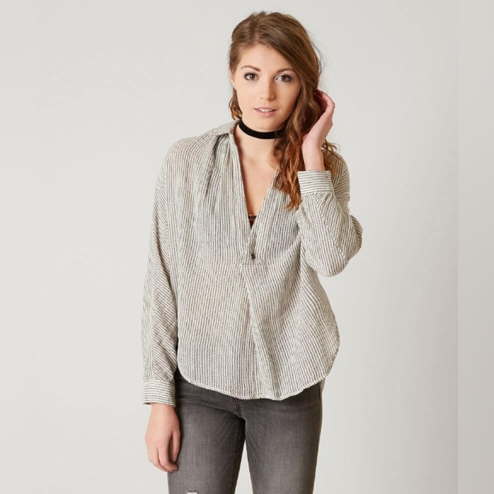 Free People Such Good Things Cotton Stripes Top Size XS